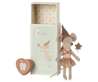 Tooth fairy mouse in matchbox- Rose