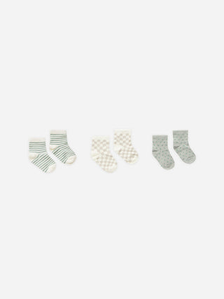 Printed Socks- Summer Stripe, Dove Check, Polka Dot