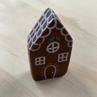 Wooden Gingerbread House-Dark wood