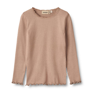 Rib T-shirt Reese- Nougat Rose