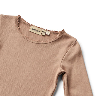 Rib T-shirt Reese- Nougat Rose