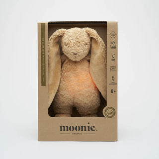 Moonie Organic Humming Bunny With Lamp - Cappuccino