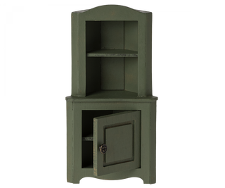 PREORDER- Corner Cabinet, Mouse- Dark Green
