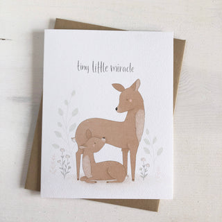 Tiny Little Miracle - Deer Baby Card