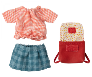 Clothes and bag, Big sister mouse- Red