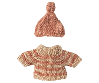 PRE ORDER Knitted sweater and hat, Big sister mouse