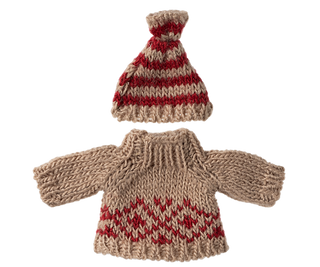 PRE ORDER Knitted sweater and hat, Mum mouse