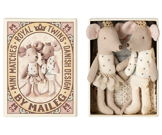 PREORDER* Royal twin mice, Little sister and brother in matchbox