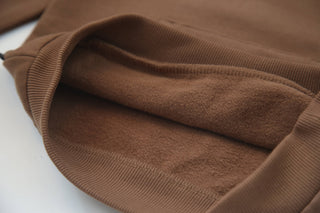 Brushed Terry Hoodie  - Mocha