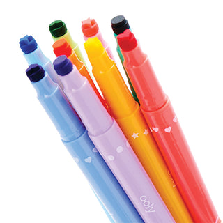 Confetti Stamp: 9 Double-Ended Markers