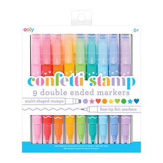 Confetti Stamp: 9 Double-Ended Markers