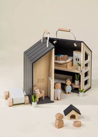 Wooden Doll House To Go