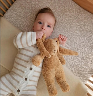 Moonie Organic Humming Bunny With Lamp - Cappuccino