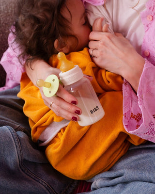 BIBS BPA-Free PP Baby Bottle Round Latex 4 pack Ivory