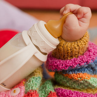 BIBS Glass Boheme Baby Bottle Round Latex 120ml Slow Flow - Blush