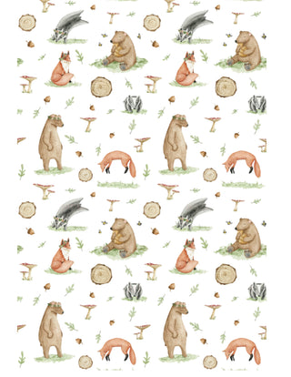 Bamboo Crib Sheet - Woodland Romp