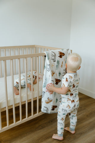 Short Sleeve PJ Pocket Jogger Set - Mountain Trails