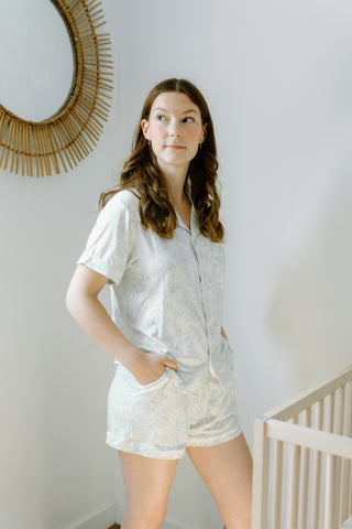 Ladies Short Sleeve PJ Set - Valley Blooms