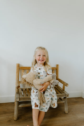 Short Sleeve Pocket Dress- Mountain Trails