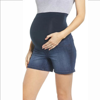 Mack Maternity Shorts- Dark Denim