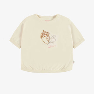 Jersey T-Shirt - Cream with Hazelnuts