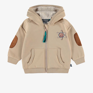 Sand Beige Jacket with Hood
