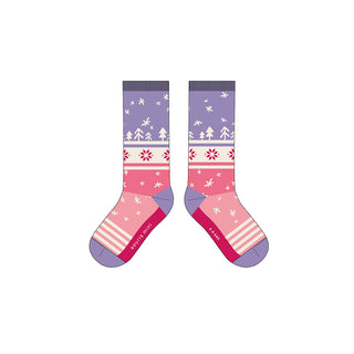 Winter Pattern Socks (Purple/Pink)