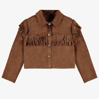 Brown Faux Suede Jacket