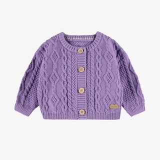 Purple Knit Cardigan