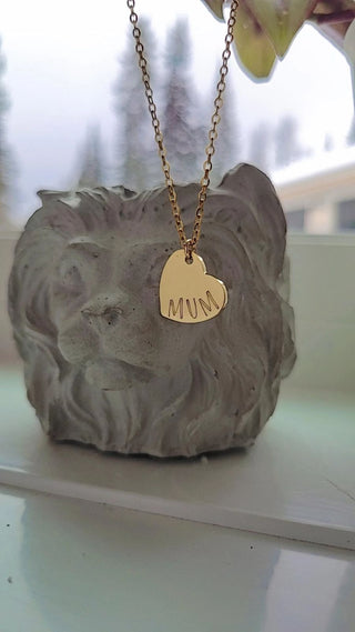 Mum Heart Gold Necklace