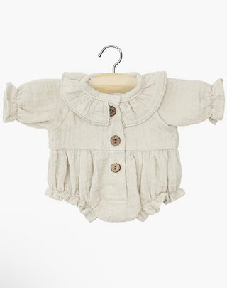 Léonore romper in light beige cotton gauze