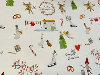 Gift Wrap, Cosy Christmas 10m- Off White