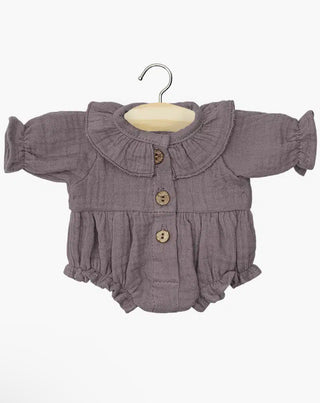 Leonore romper in grape cotton gauze