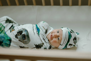 Adventure Swaddle Blanket- Borealis Bear