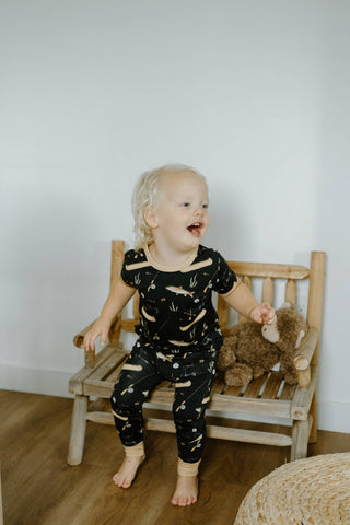 Short Sleeve PJ Pocket Jogger Set - Gone Fishing