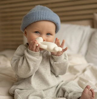 Moonie Bunny Natural Rubber Teether - Sand