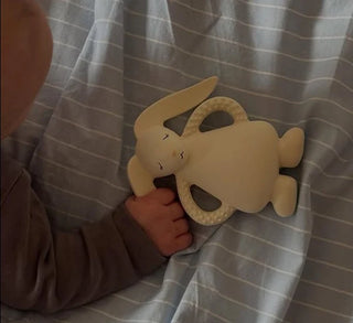 Moonie Bunny Natural Rubber Teether - Sand