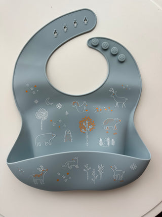 PVB Silicone Bib- Winter Forest