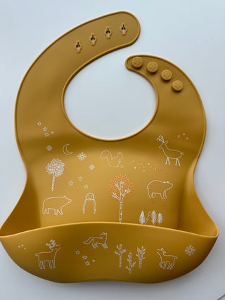 PVB Silicone Bib- Winter Forest