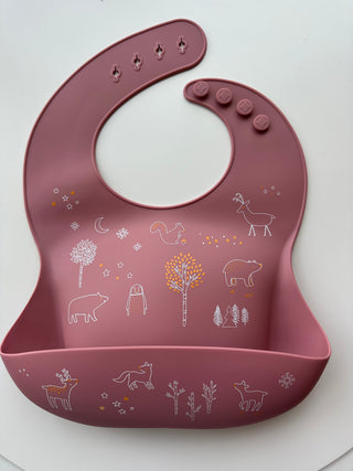 PVB Silicone Bib- Winter Forest