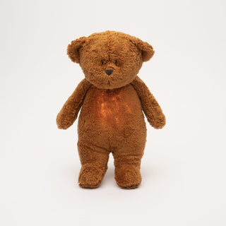 Moonie Organic Humming Bear With Lamp - Caramel