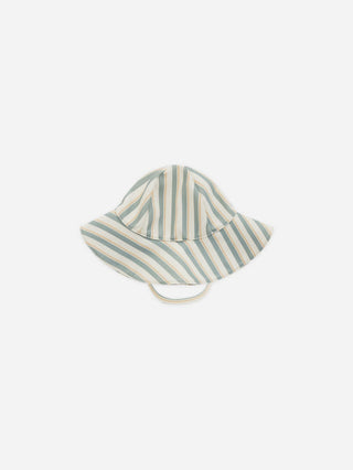 Floppy Swim Hat- Aqua Stripe