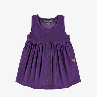 Purple Corduroy Pinafore Dress