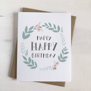 Happy Birthday Floral Greeting Card