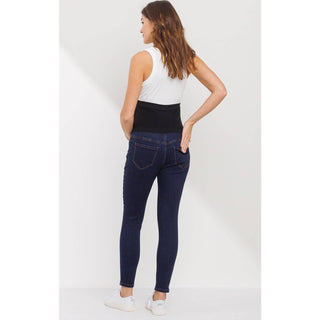 Stretch Maternity Skinny Jeans With Full Panel