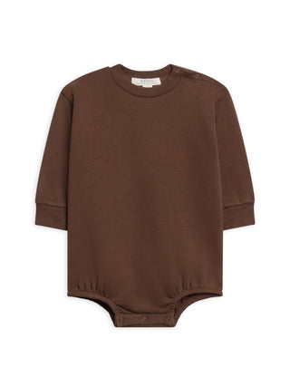 Jamie Fleece Bubble Romper - Chestnut