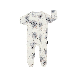 Footed Zipper Sleeper - Frosty Floral