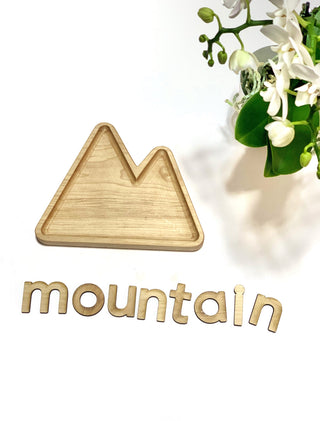 Wooden Mountain Plate/Sensory Tray