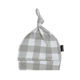 Knotted Hat - Sage Plaid
