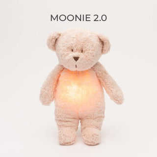 Moonie Organic Humming Bear With Lamp - Rose